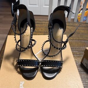 Christian Louboutin Black Spiked Heels